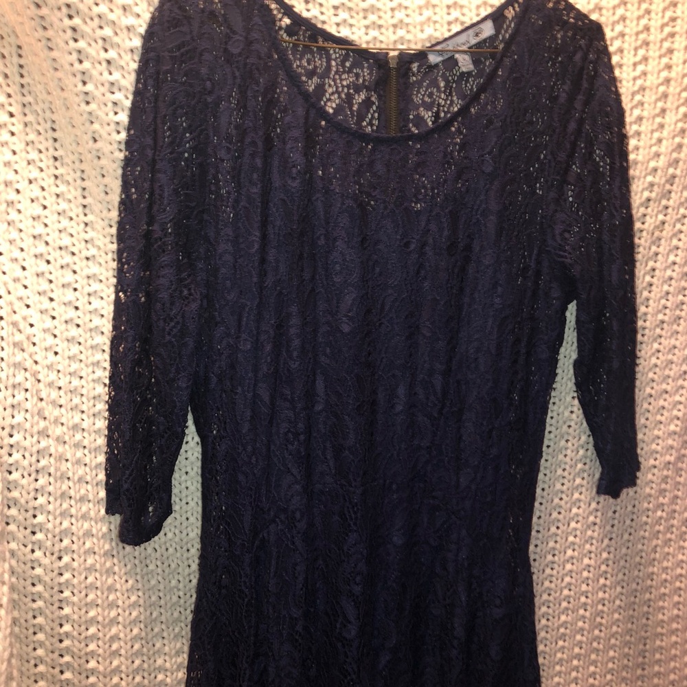 Navy blue lace dress